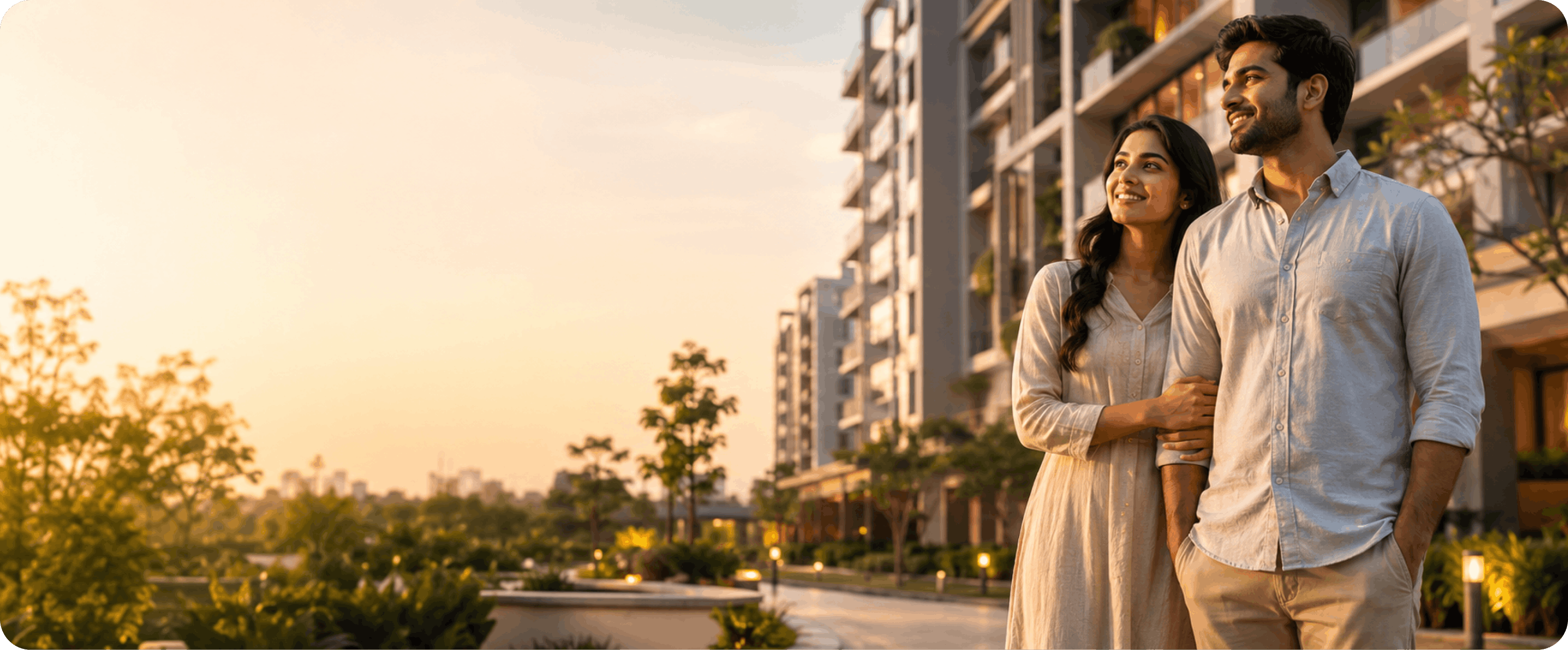 Mahidhara residents in a landscaped residential community